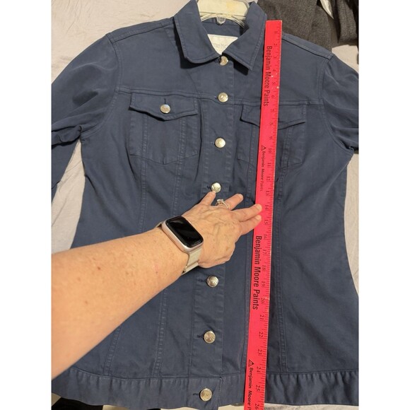 VOTRE NOM... COLLECTION RETRO BLUE CHIC JEAN JACKET COTTON STRETCH SIZE 6 - Picture 9 of 12